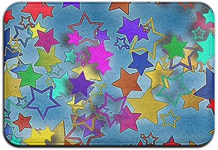 ZMLSJY Dazzle Star Doormat Indoor Outdoor Doormats Super Absorbs Mud Dirt Easy Clean Cute Cat Floor Rug Door Mats 15.7" X 23.6"