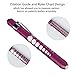 Opoway Pen Light with Pupil Gauge LED Penlight Medical for Nursing School Doctor Diagnostic (Pink & Purple)