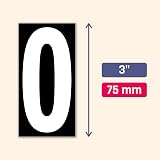 TownStix 75mm Vinyl Sticky Numbers Stick on Door Numbers 200 PCS White view 2