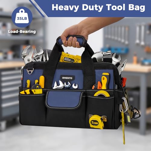 16-Inch Heavy Duty Tool Bag, 22 Pockets Empty Tool Box Organizer Storage, photo 11