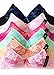 Mamia White Apparel Women's Wire Free Laced Full Cup Bras (Pack of 6)
