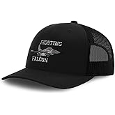 Custom Mesh Cap Hat Embroidered F-16 Fighting Falcon Airplane A Embroidery Trucker Hats for Men & Women