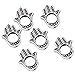 Bingcute 50Pcs Hamsa Hand Beads and Metal Frame Beads for Snake Chain Charm for Bracelet jewelay (Old Silver)