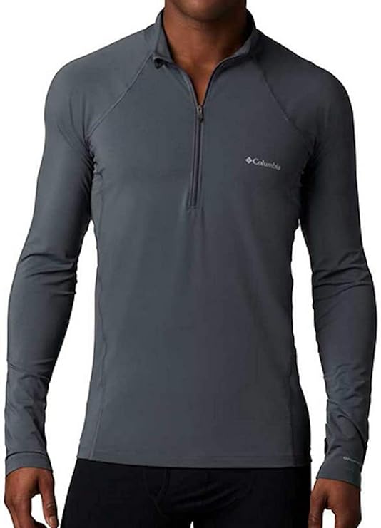Columbia Mens Midweight Half Zip Omni-Heat Blouse T-Shirt (S, Silver): Amazon.in: Clothing 
