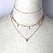 Jovono Fashion Choker Star Multi - Layer Necklace for Birthday Friendship Jewelry Mothers Day Gift (Gold)