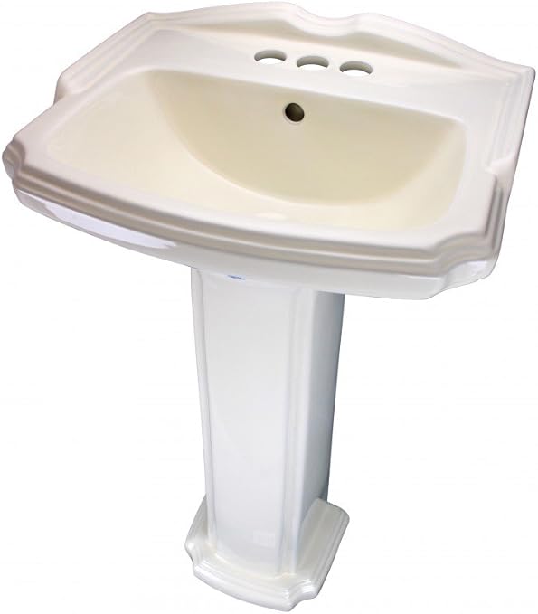 Pedestal Sink Medium Biscuit Color Grade A Vitreous China