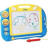 Magnetic Drawing Board for Kids and Toddlers with Stamps and Pen, Erasable Colorful Doodle Board, Preschool Learning and Educational Toy, Portable Magna Doodle Pro for Travel