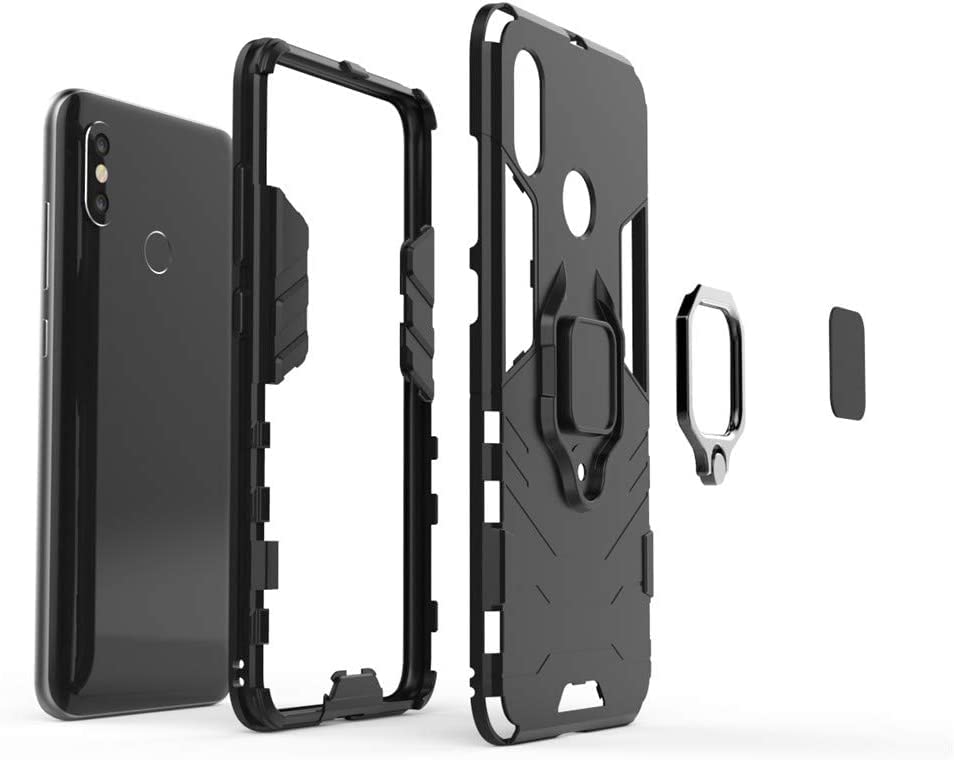 MUMOYAN Case for Xiaomi Poco F3/F3 Pro, Hybrid 2 in 1 TPU + PC 360° Rotating Stand, Military Grade Anti-fall, [Works with Magnetic Car Mount] Protective Case, Blue