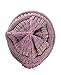 NYfashion101 Exclusive Unisex Two Tone Warm Cable Knit Thick Slouch Beanie Cap, Lilac/Dark Beige