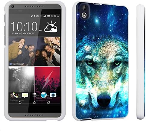 DuroCase ® HTC Desire 816 Hard Case White - (Wolf In Space)