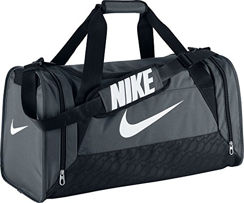 Nike brasilia 6 duffel medium flint grey/black/white si…