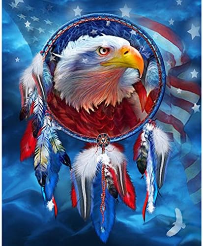 Cross Stitch Kit,5D DIY Diamond Painting Embroidery Kit Home Decor Arts, Crafts &amp; Sewing Cross Stitch (Eagle)