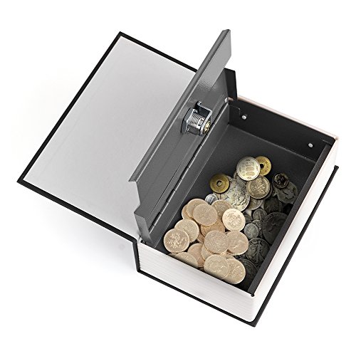 Powstro Book Safe with Combination Lock Home Dictionary Diversion Metal Safe Lock Box Piggy Bank Locking Book for Coins Cash Money Jewellery Hidden Safe - Thumbnail 6