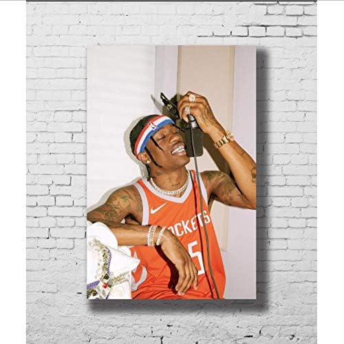 yhnjikl Posters And Prints Hot Travis Scott Hip Hop Rap Music Singer Star Canvas Art Poster Canvas Painting Home Decor 40X60Cm Without Farme