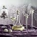Godinger Champagne Glasses, Champagne Flutes, Trumpet Flute Champagne Glass, Wedding Toasting Glasses, Gold Diamond - Set of 2