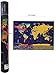 Scratch Off Map of The World - Scratch Map with Scratching Tool and Top Notch Tube Packaging - Unique Design World Map Scratch Off with United States and Canada Highlighted.