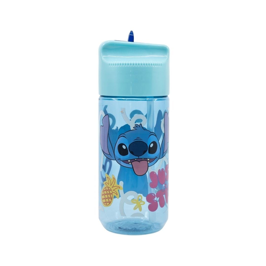My sweety pop - Water Bottle Stitch - Plastic - Kids - Nursery, Kindergarten, School, Holiday, Meal - 18cm - For Girls - 430ml - Hydration - Gift Idea