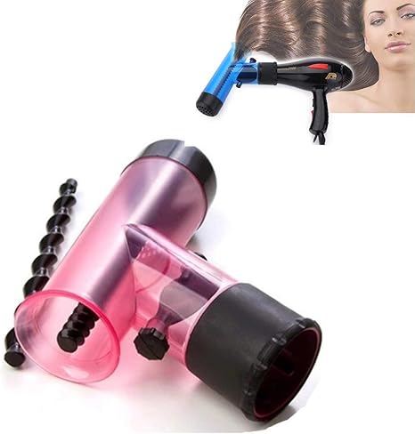 Amazon Co Jp カーラー ドライヤー マジック エアーカーラーヘア ドライヤー スピンローラー ウインドキャップ ホーム サロン Pink ホーム キッチン