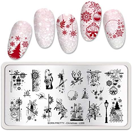 Born Pretty ネイルプレート1枚 スタンププレート クリスマス 雪花 スタンプネイル スタンププレート 長方形ネイル Born Pretty ネイルプレート1枚 スタンププレート クリスマス 雪花 スタンプネイル スタンププレート 長方形ネイル