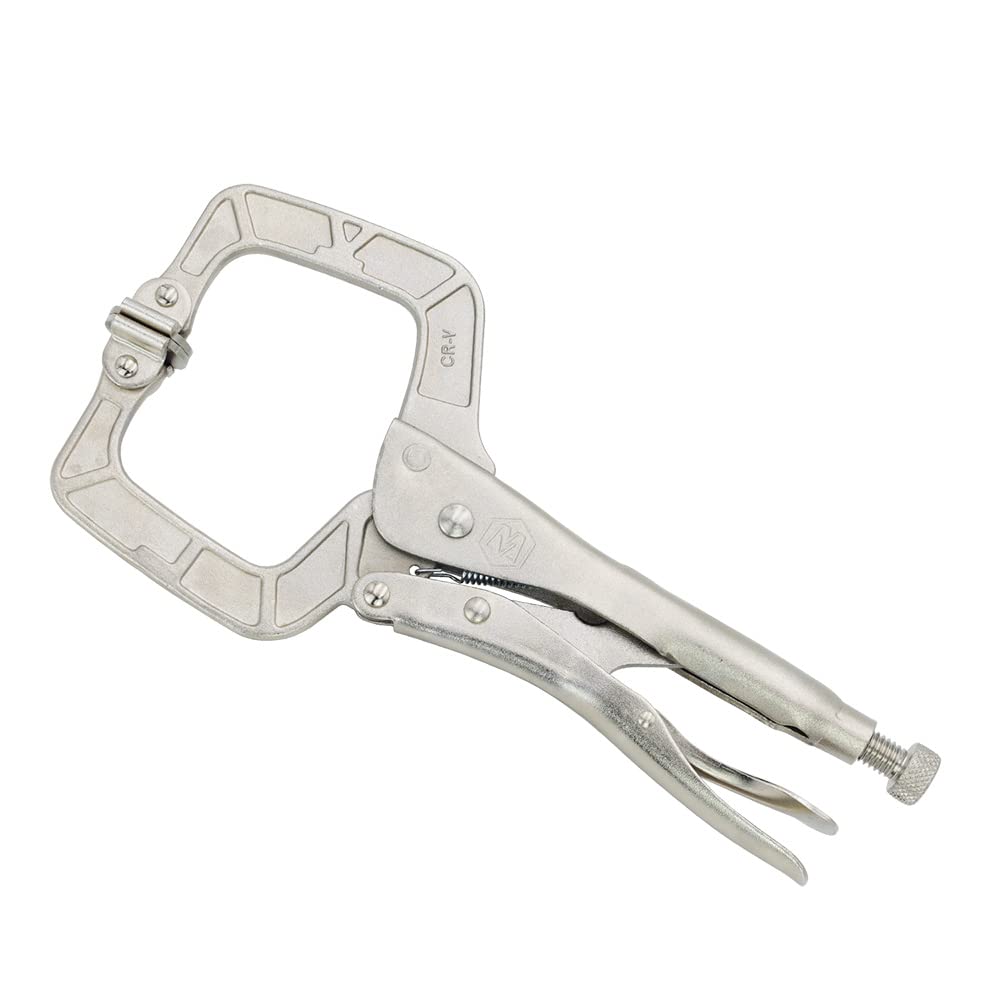 MichaelPro MP003063 11-Inch Locking C-Clamp with Swivel Pads, Made in Taiwan