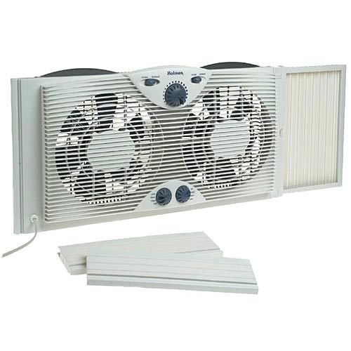 Holmes Twin Window Fan with Comfort Control Thermostat