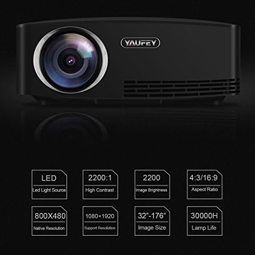 Yaufey Retroprojecteur, Projecteur Mini Vidéoprojecteur HD LED ...