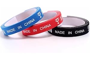 acclookss Table Tennis Racket Edge Tape, Professional Ping Pong Paddle Protector Strips in Black, Blue, Red, Sponge Material,