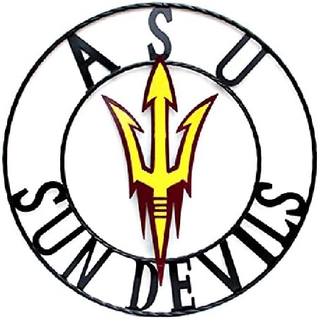 NCAA Arizona State Sun Devils Licensed Collegiate Wrought Iron Wall Decor, Arizona Maroon/Gold, 24"