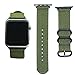 For Apple Watch Band,ViCRiOR 42mm Woven Nylon NATO iWatch Band Replacement Strap with Adapters for Apple Watch 42mm Series 3, Series 2 and Series 1, (Army Green + Black)