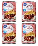 Pie Filling or Topping, No Sugar Added, Cherry, 20 oz (Pack of 4)