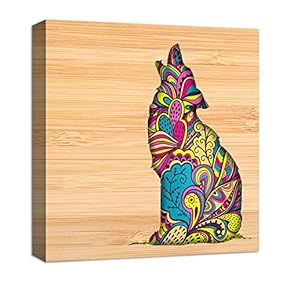 Canvas Wall Art Abstract Beautiful Colorful Animals Painting Artwork for Home Prints Framed - 12x12 inches