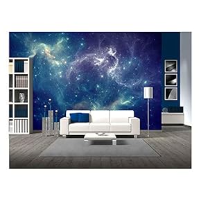 Colorful Space Nebula - Removable Wall Mural | Self-Adhesive Large Wallpaper - 66x96 inches