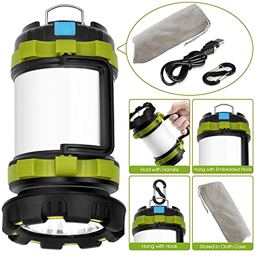 Wsky LED Camping Lantern Rechargeable, T2000 High Lumen Light
