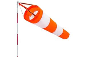 APAUSVCM Wind Socks for Outside, Heavy Duty Wind Direction Indicators with Reflective Belt 30 Inch Waterproof Rip-Stop Hanging Windsock Flags for Outdoors Airport Farm Park Yard
