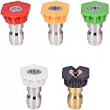 Obecome Pressure Multiple Degrees Washer Spray Nozzle Tips,5-Pack