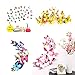 PrettyFNT 72PCS 3D Colorful Butterfly Wall Stickers,DIY Art Decoration Crafts for Classroom Office Bedroom Bathroom Living Room with Magnets and Glue Sticker Set