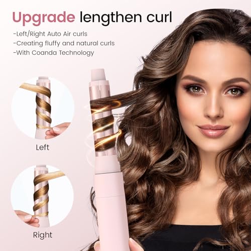 Hair Dryer Brush 5 in 1 Hair Styler, 110,000 RPM High-Speed Negative Ionic Hair Dryer, Auto Curl Frizz-Free Blow Dryer Brush for Curling Volumizing Straightening Styling