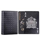 Acelion Black Diamond Playing Cards, Waterproof Plastic Playing Cards, 1 Deck of Cards, Poker Cards (Black Diamond Matte)