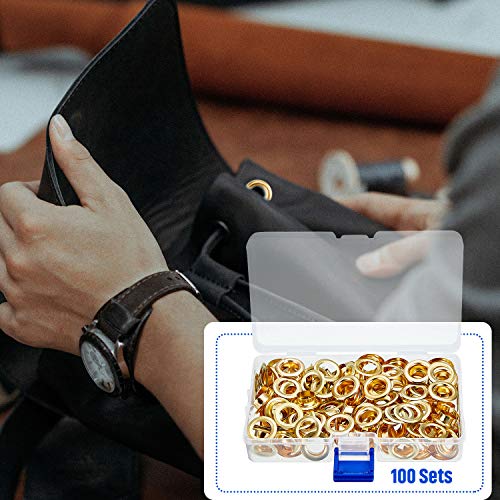 Pangda Grommet Tool Kit, Grommet Setting Tool and 100 Sets Grommets