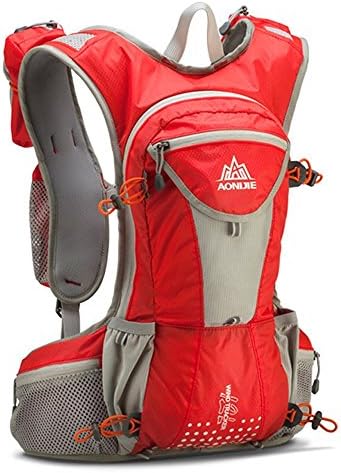 Hydration Pack Hiking Backpack Hydration Vest for Biking Hiking Running Cycling (Red-gray)
