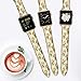 DOO UC Floral Bands Compatible with iWatch 38mm/40mm,Gold Pineapple Silicone Fadeless Pattern Printed Replacement Bands for A pple Watch Series 4/3/2/1, M/L for Women/Men