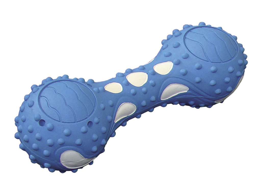 Nobbys Cooling Rubber Dumbbell Dog Toy, Large/17 cm