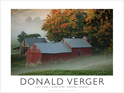 First Light. Unique 18x24 Vermont Fine Art Photography Poster Print. Best Quality for College Dorm, Him &amp; Her. Great Birthday, Christmas, Mother's Day &amp; Valentines Day Gifts for Men, Women &amp; Kids