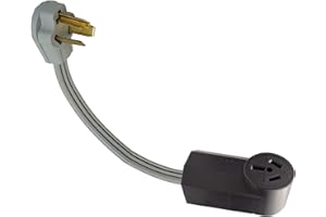 GETWIREDUSA 10-30P Male 3-Pin Plug To 10-50R Female 3-Prong Receptacle Socket Outlet, Dryer Stove Range Oven Electrical Power Cord Adapter/Convert. FX972-362