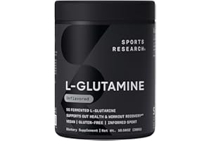 Sports Research L-Glutamine - Workout Recovery, Immune Health & Gut Health Support - 5 G Per Serving - 10.58 Oz