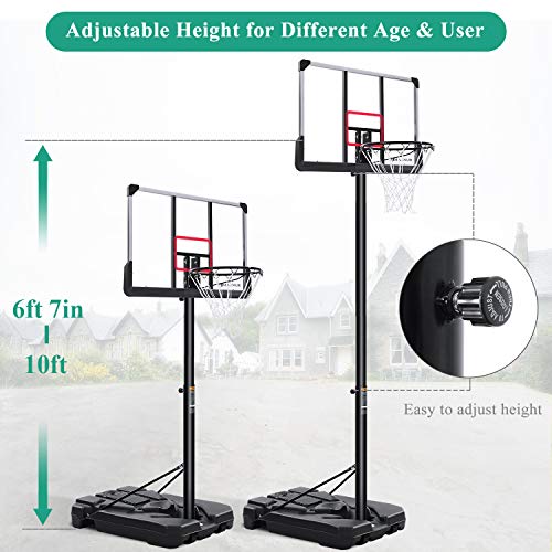 MARNUR Basketball Hoop Outdoor Basketball Goal Portable Basketball