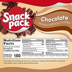 Super Snack Pack Chocolate Pudding Cups, 6 Count, 8