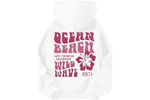 COZYEASE Girl's Floral Graphic Hoodie Long Sleeve Hooded Neck Sweatshirt Pullovers with Pocket