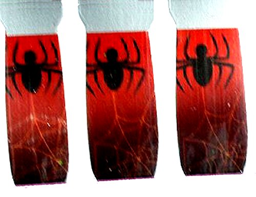 Gothic Nail Art Decals Polish Sticker Cosplay Witch Costume Accessory RED Spider
