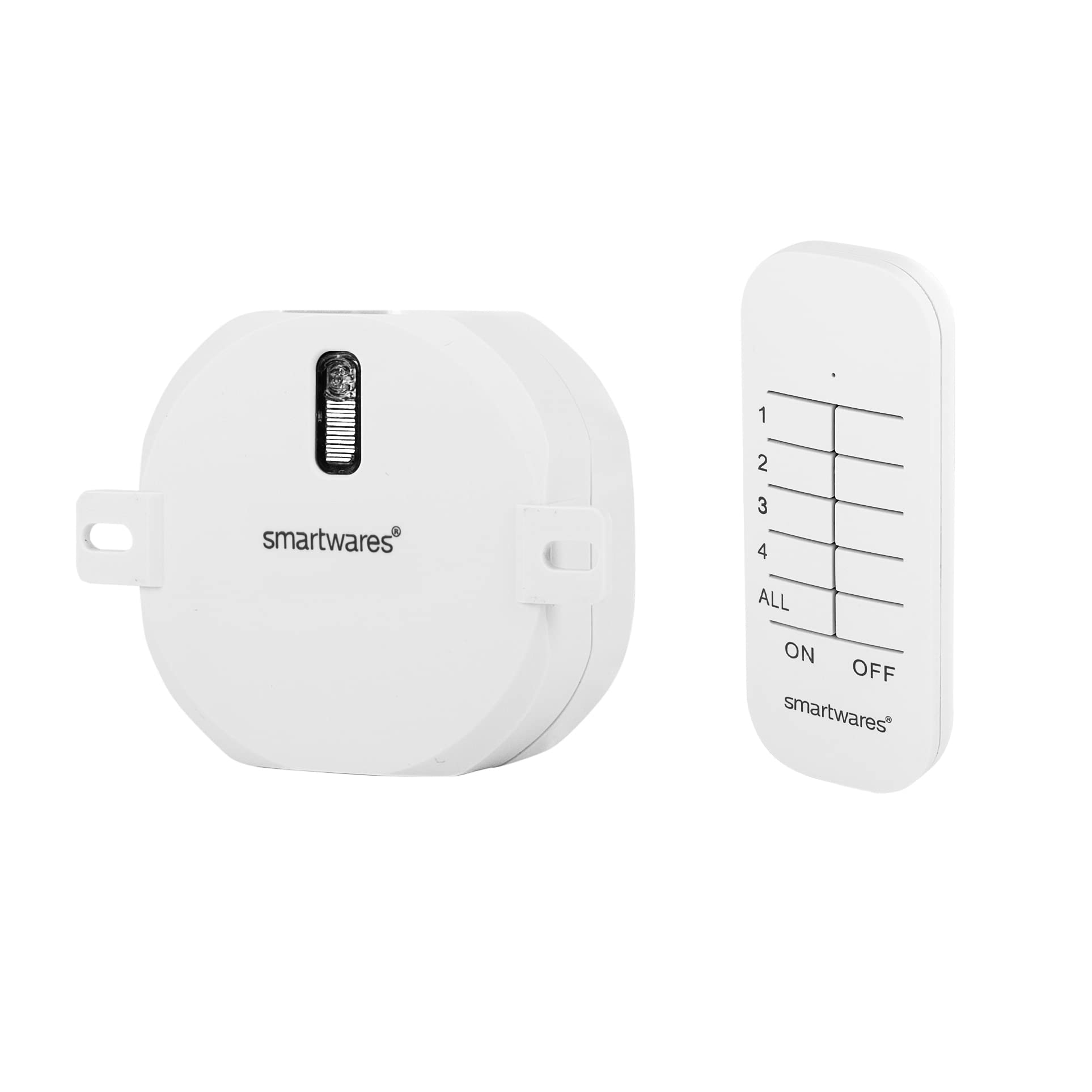 Smartwares Garage Switch Kit - Includes 2 Channel Remote Control - Plug & Connect - Max 300W - SH4-99558, White